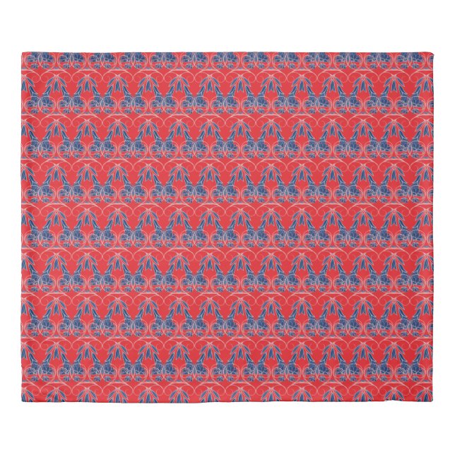 Red and Blue Duvet Cover (Front)