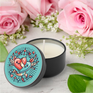 Red and Blue Entwined Hearts Mini Candle Favors