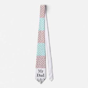 Red and Blue Floral Father's Necktie : Mr Dad
