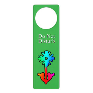 Red And Blue Flower Green    Door Hanger
