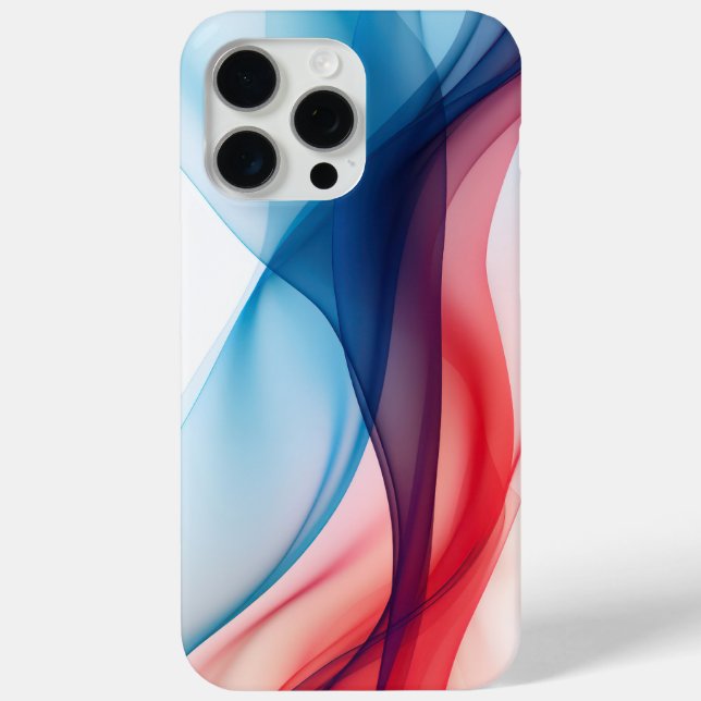 Red and blue flowing transparent forms Case-Mate iPhone case (Back)