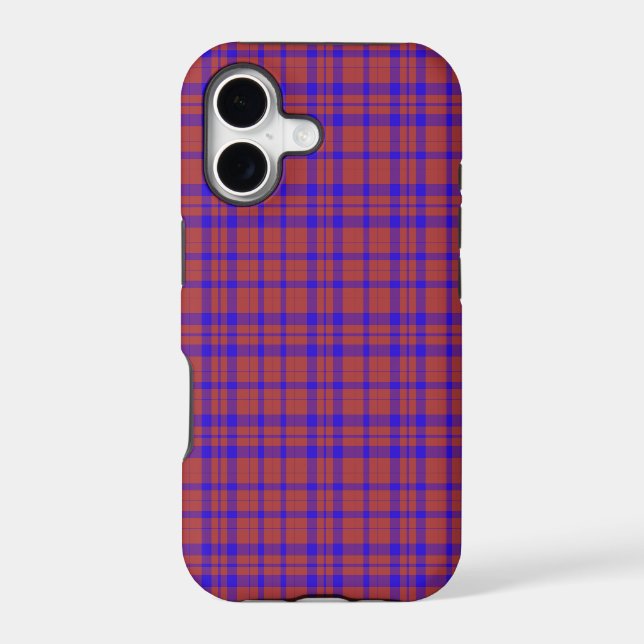 Red and Blue Geometric Plaid Iphone Case (Back)