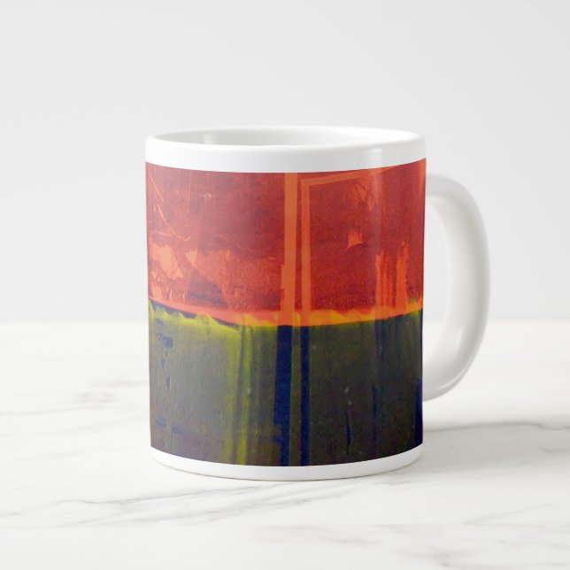 Red and Blue Giant Coffee Mug (Front Right)