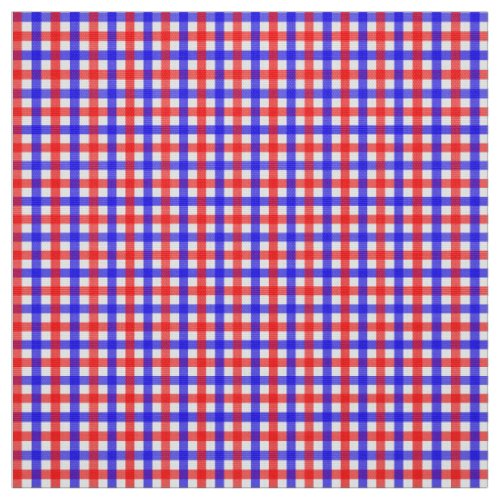 Red And Blue Gingham Fabric