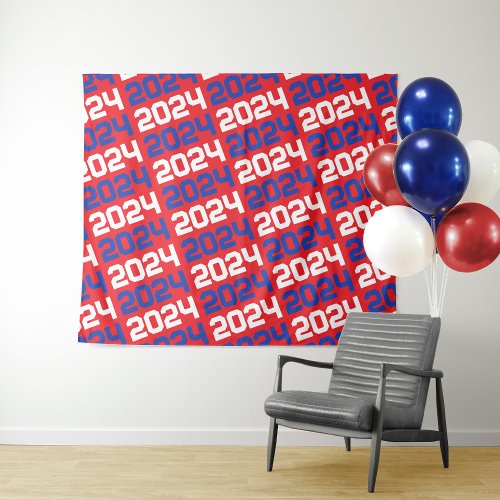 Red and Blue Graduation Backdrop