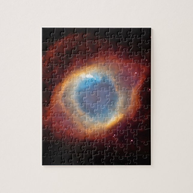 Red and Blue Helix Nebula NGC 7293 Planetary Fog Jigsaw Puzzle (Vertical)