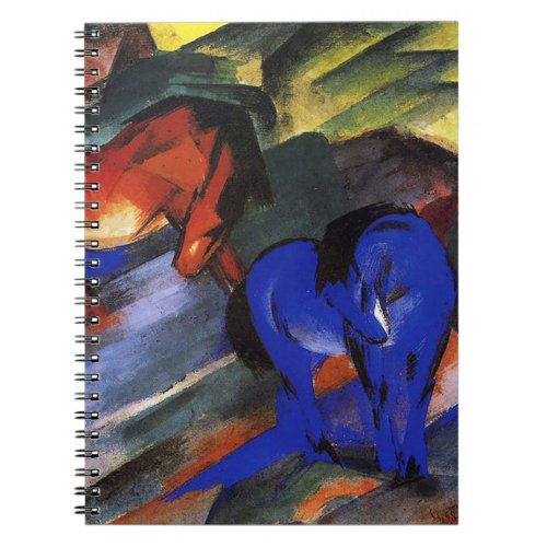 Red and blue horse by Franz Marc Notebook