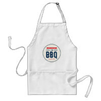Red and Blue I Do BBQ Engagement Party Adult Apron