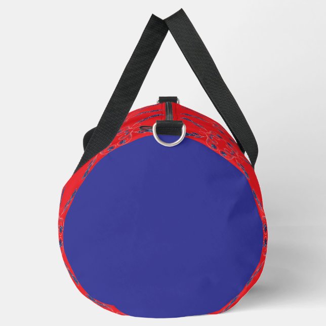 Red and Blue Large Duffle Bag (Left)