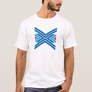 Red and Blue Letter X Monogram T-Shirt