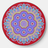 Red and Blue Mandala Wireless Charger (Front)