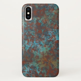 Red and Blue marble abstract iPhone X Case