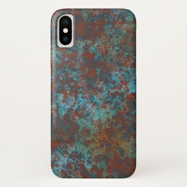 Red and Blue marble abstract Case-Mate iPhone Case (Back)