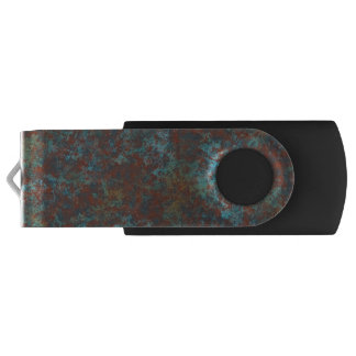 Red and Blue marble abstract Flash Drive