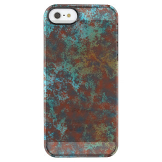 Red and Blue marble abstract Clear iPhone SE/5/5s Case