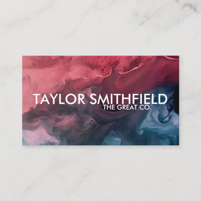 Red and Blue Modern Color Business Card (Front)