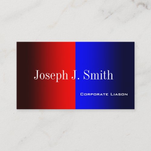 Red and Blue Modern Professional Business Cards