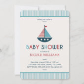 Red and Blue Nautical Baby Shower Invitation (Front)