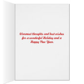 Red And Blue Ornaments Custom Greetings Card (Inside (Right))