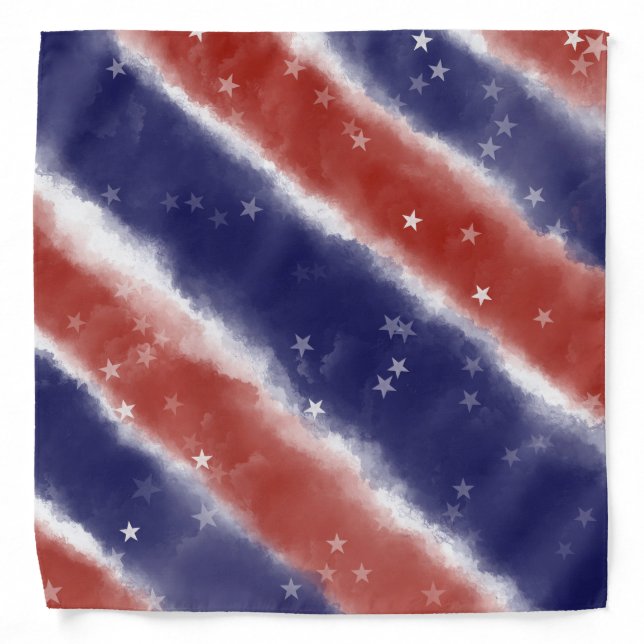 Red and Blue Patriotic Bandana (Front)