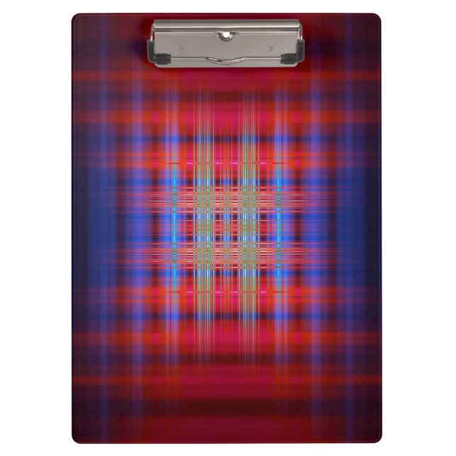 Red and blue pattern clipboard (Front)