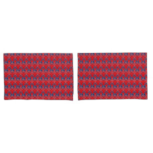 Red and blue Pillowcase