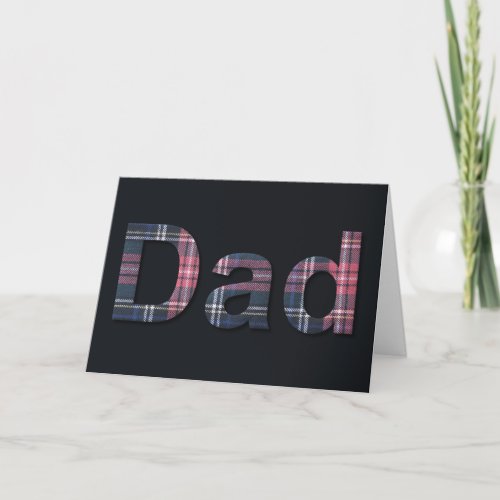 Red and Blue Plaid Dad Pun Fathers Day Card