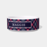 Red and Blue Plaid Pattern Bowl<br><div class="desc">Blue and Red Plaid Pattern personalized design.</div>