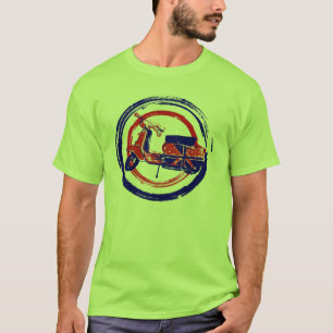 Red and blue retro scooter art T-Shirt