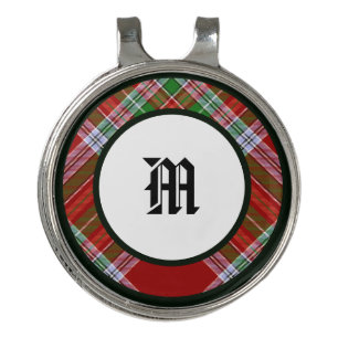 Red and Blue Scottish Clan Tartan Plaid Golf Hat Clip