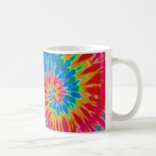 Red and Blue Spiral Tie Dye Mug