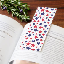 Red and Blue Stars, 4th of July, White Background