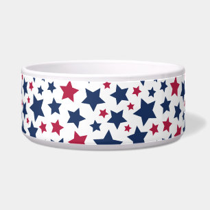 Red and Blue Stars - American flag pattern Bowl