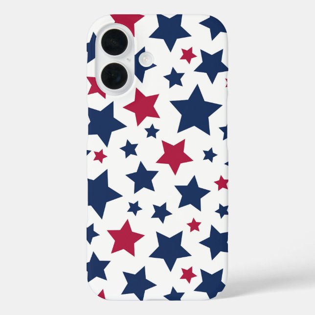Red and Blue Stars - American flag pattern Case-Mate iPhone Case (Back)