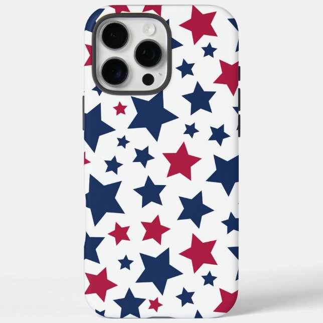 Red and Blue Stars - American flag pattern Case-Mate iPhone Case (Back)