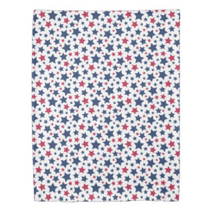 Red and Blue Stars - American flag pattern Duvet Cover