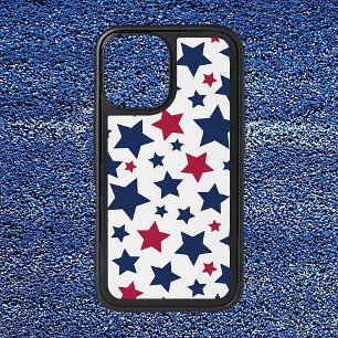 Red and Blue Stars - American flag pattern iPhone 16 Case