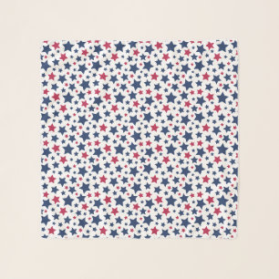 Red and Blue Stars - American flag pattern Scarf