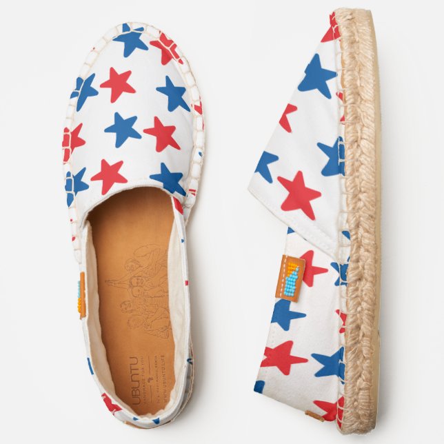 Red and Blue Stars | American Pride Espadrilles (Side)