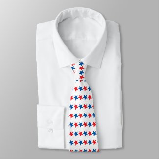 Red and Blue Stars | American Pride Neck Tie