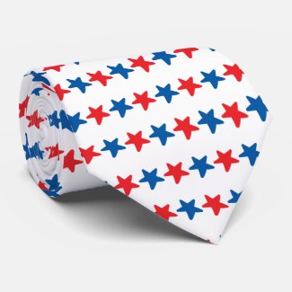 Red and Blue Stars | American Pride Neck Tie
