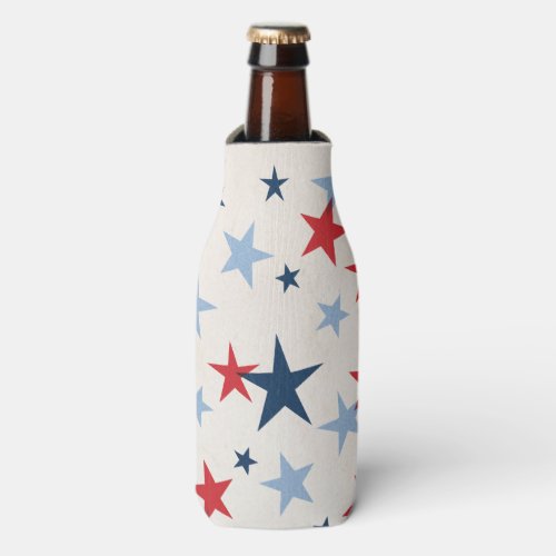Red and Blue Stars Americana Bottle Cooler