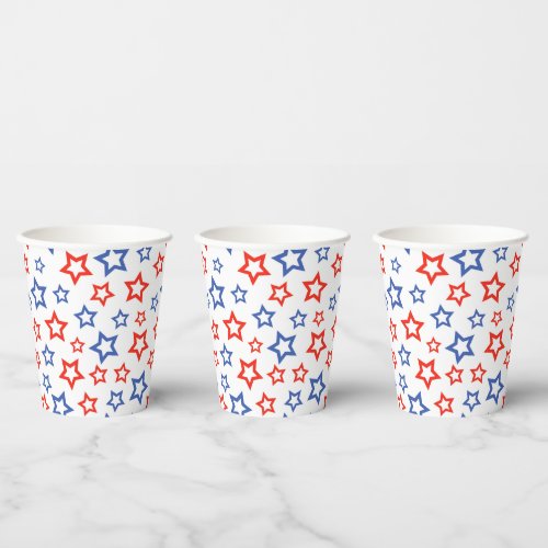 Red and Blue Stars Patriotic Pattern Paper cup