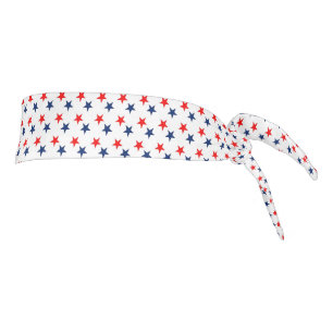 Red And Blue Stars Patriotic Tieback Headband