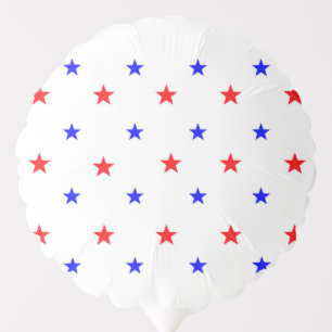 Red and Blue Stars - Starry Sky Pattern Balloon