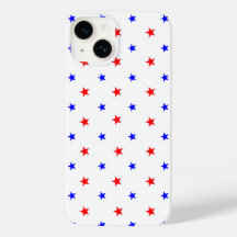 Red and Blue Stars - Starry Sky Pattern