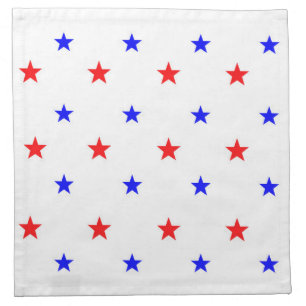 Red and Blue Stars - Starry Sky Pattern Cloth Napkin