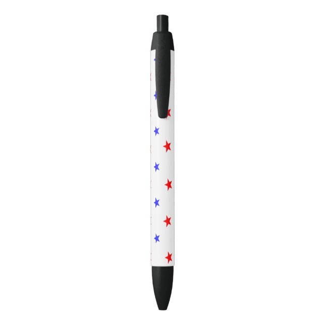 Red and Blue Stars - Starry Sky Pattern Pen (Back (Vertical))