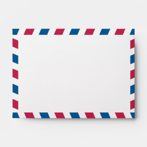 Red and Blue Striped Airmail A6 Envelope