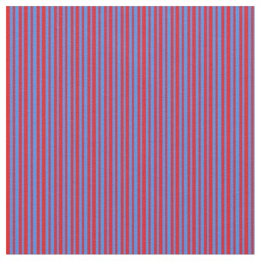 Red and Blue Striped Pattern Fabric